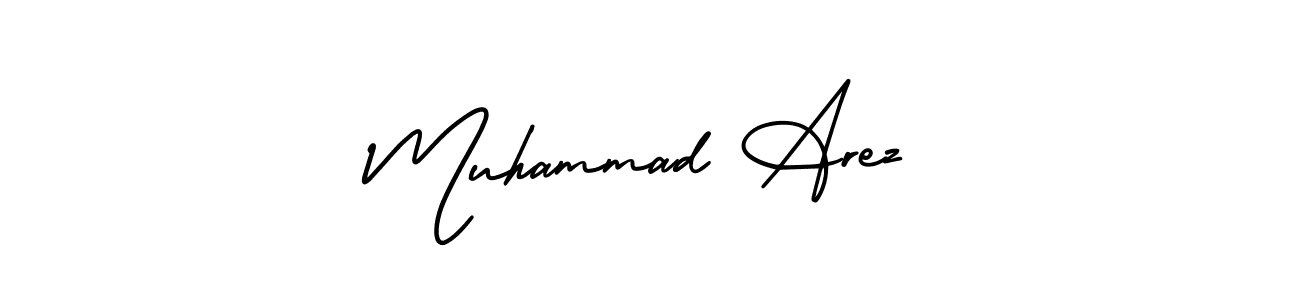 Use a signature maker to create a handwritten signature online. With this signature software, you can design (AmerikaSignatureDemo-Regular) your own signature for name Muhammad Arez. Muhammad Arez signature style 3 images and pictures png