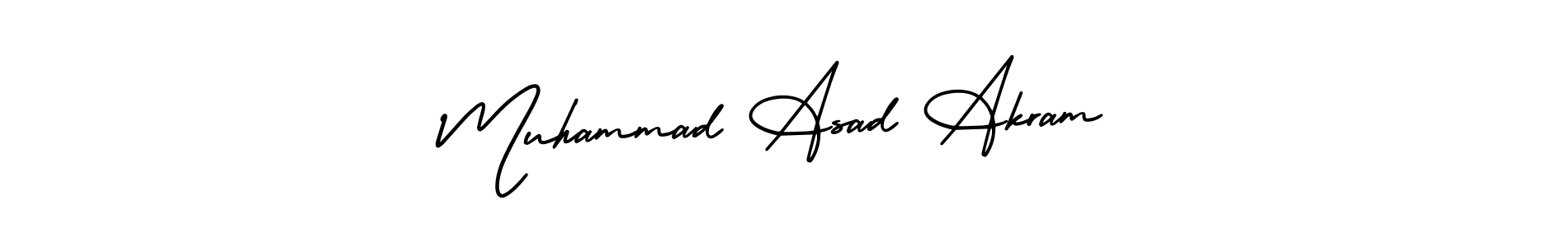 This is the best signature style for the Muhammad Asad Akram name. Also you like these signature font (AmerikaSignatureDemo-Regular). Mix name signature. Muhammad Asad Akram signature style 3 images and pictures png