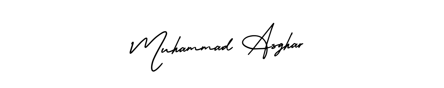 You should practise on your own different ways (AmerikaSignatureDemo-Regular) to write your name (Muhammad Asghar) in signature. don't let someone else do it for you. Muhammad Asghar signature style 3 images and pictures png