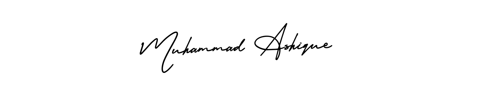 Muhammad Ashique stylish signature style. Best Handwritten Sign (AmerikaSignatureDemo-Regular) for my name. Handwritten Signature Collection Ideas for my name Muhammad Ashique. Muhammad Ashique signature style 3 images and pictures png