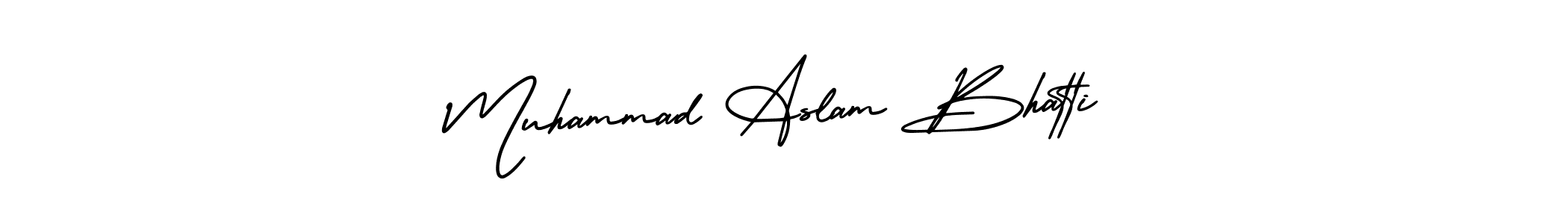 How to make Muhammad Aslam Bhatti name signature. Use AmerikaSignatureDemo-Regular style for creating short signs online. This is the latest handwritten sign. Muhammad Aslam Bhatti signature style 3 images and pictures png