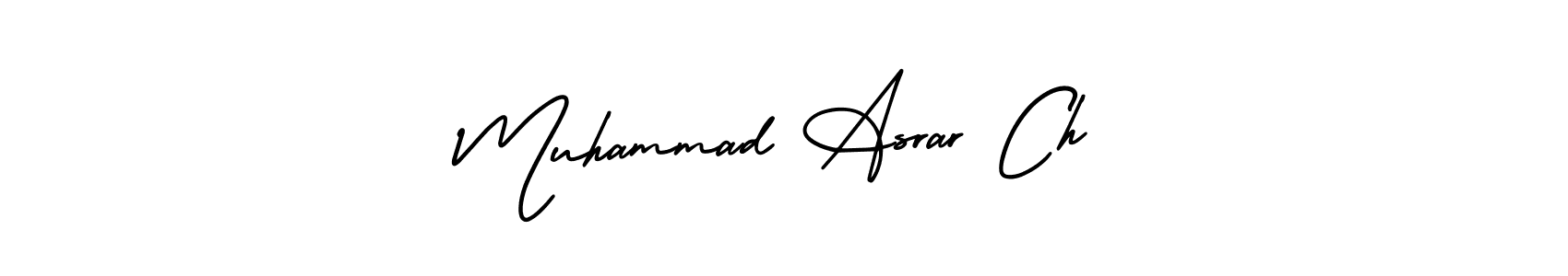 Design your own signature with our free online signature maker. With this signature software, you can create a handwritten (AmerikaSignatureDemo-Regular) signature for name Muhammad Asrar Ch. Muhammad Asrar Ch signature style 3 images and pictures png