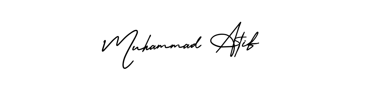 How to make Muhammad Atif signature? AmerikaSignatureDemo-Regular is a professional autograph style. Create handwritten signature for Muhammad Atif name. Muhammad Atif signature style 3 images and pictures png