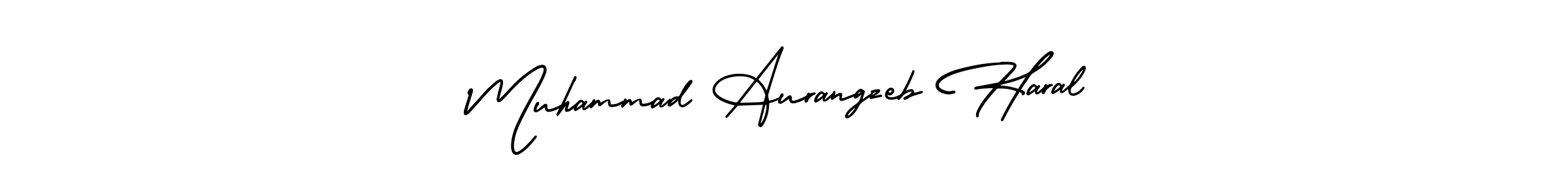 Muhammad Aurangzeb Haral stylish signature style. Best Handwritten Sign (AmerikaSignatureDemo-Regular) for my name. Handwritten Signature Collection Ideas for my name Muhammad Aurangzeb Haral. Muhammad Aurangzeb Haral signature style 3 images and pictures png