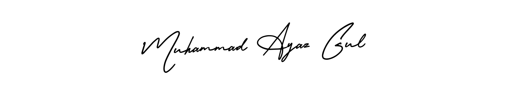The best way (AmerikaSignatureDemo-Regular) to make a short signature is to pick only two or three words in your name. The name Muhammad Ayaz Gul include a total of six letters. For converting this name. Muhammad Ayaz Gul signature style 3 images and pictures png