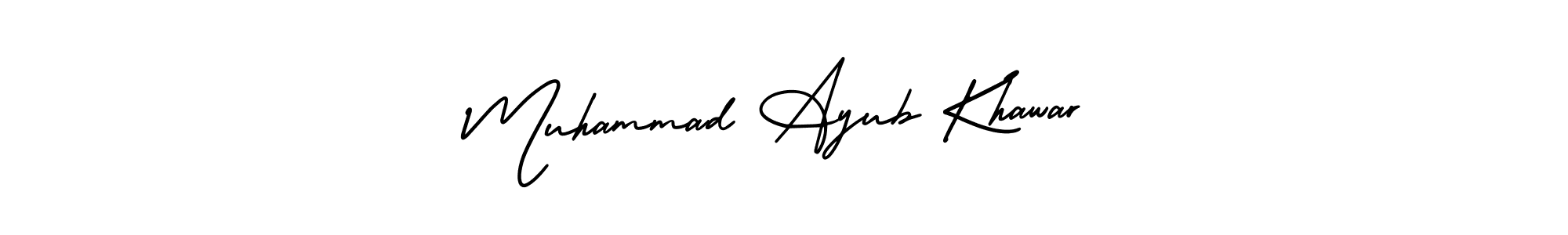 How to make Muhammad Ayub Khawar signature? AmerikaSignatureDemo-Regular is a professional autograph style. Create handwritten signature for Muhammad Ayub Khawar name. Muhammad Ayub Khawar signature style 3 images and pictures png