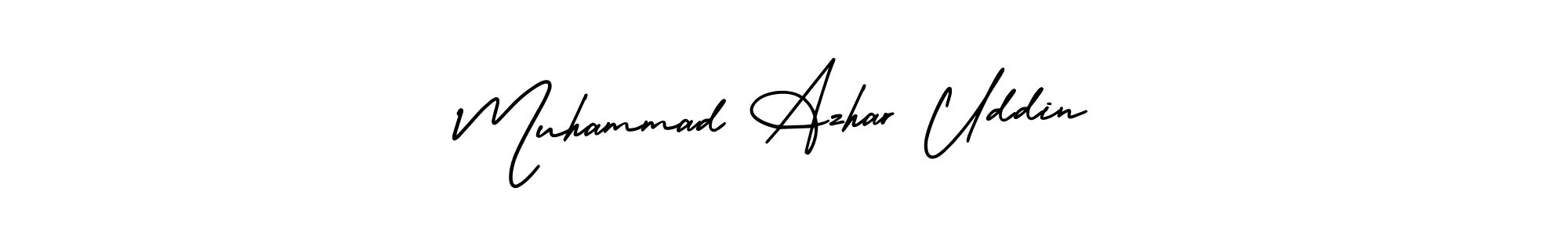 This is the best signature style for the Muhammad Azhar Uddin name. Also you like these signature font (AmerikaSignatureDemo-Regular). Mix name signature. Muhammad Azhar Uddin signature style 3 images and pictures png