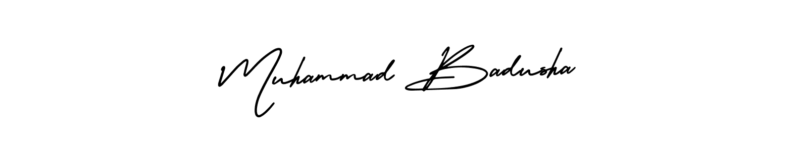 How to make Muhammad Badusha name signature. Use AmerikaSignatureDemo-Regular style for creating short signs online. This is the latest handwritten sign. Muhammad Badusha signature style 3 images and pictures png