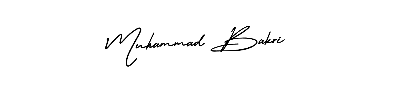 How to make Muhammad Bakri name signature. Use AmerikaSignatureDemo-Regular style for creating short signs online. This is the latest handwritten sign. Muhammad Bakri signature style 3 images and pictures png