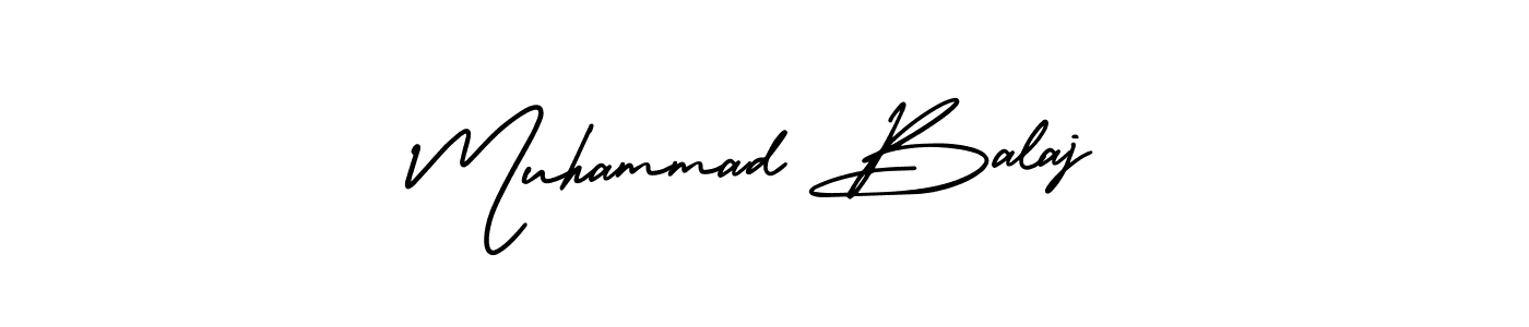 This is the best signature style for the Muhammad Balaj name. Also you like these signature font (AmerikaSignatureDemo-Regular). Mix name signature. Muhammad Balaj signature style 3 images and pictures png