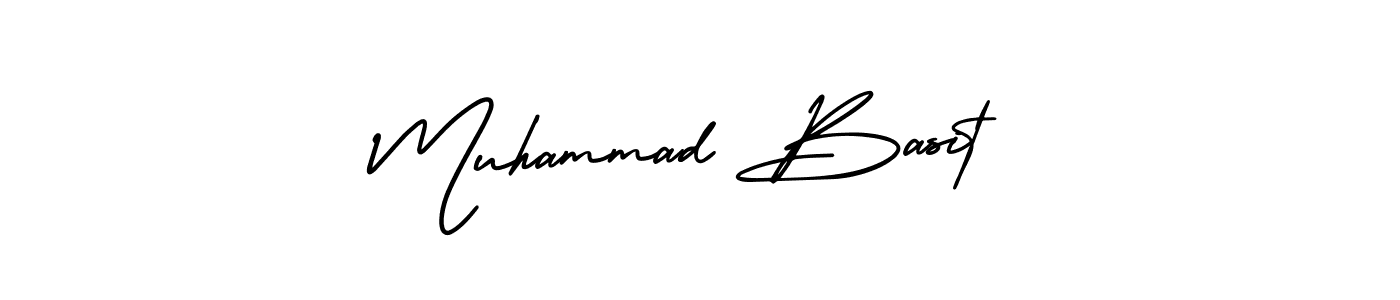 Use a signature maker to create a handwritten signature online. With this signature software, you can design (AmerikaSignatureDemo-Regular) your own signature for name Muhammad Basit. Muhammad Basit signature style 3 images and pictures png