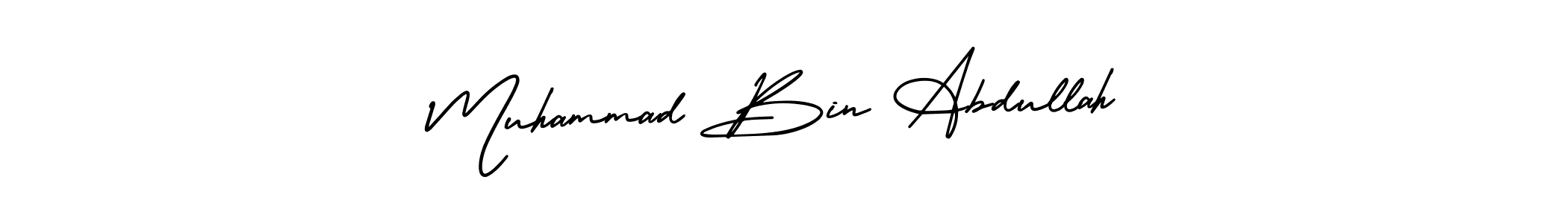 This is the best signature style for the Muhammad Bin Abdullah name. Also you like these signature font (AmerikaSignatureDemo-Regular). Mix name signature. Muhammad Bin Abdullah signature style 3 images and pictures png