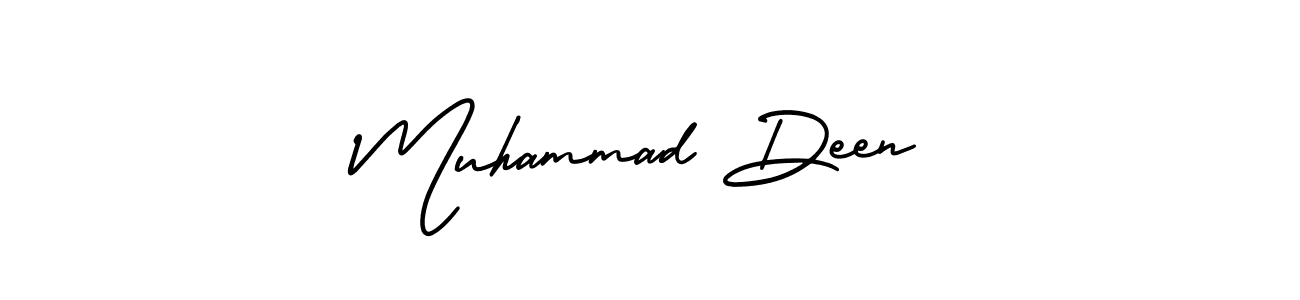 It looks lik you need a new signature style for name Muhammad Deen. Design unique handwritten (AmerikaSignatureDemo-Regular) signature with our free signature maker in just a few clicks. Muhammad Deen signature style 3 images and pictures png