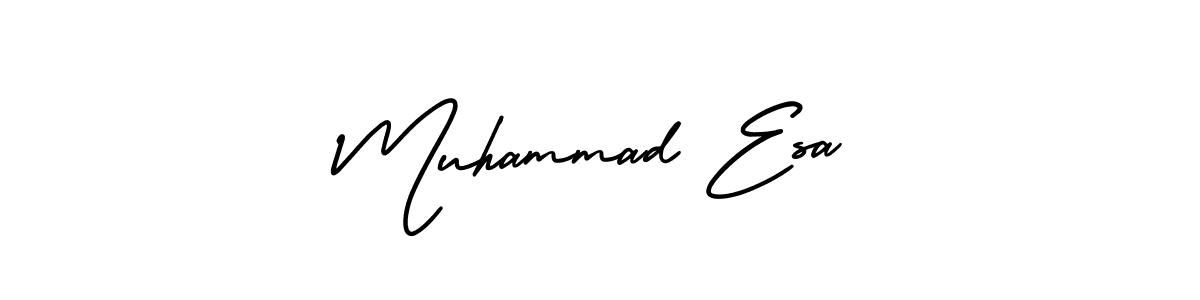 How to Draw Muhammad Esa signature style? AmerikaSignatureDemo-Regular is a latest design signature styles for name Muhammad Esa. Muhammad Esa signature style 3 images and pictures png