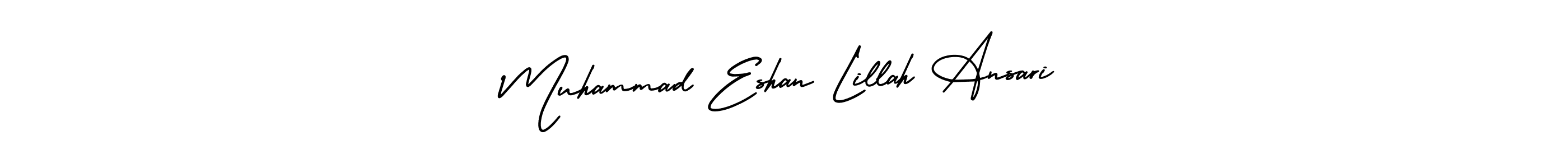 See photos of Muhammad Eshan Lillah Ansari official signature by Spectra . Check more albums & portfolios. Read reviews & check more about AmerikaSignatureDemo-Regular font. Muhammad Eshan Lillah Ansari signature style 3 images and pictures png