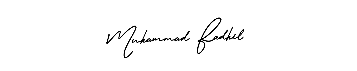 Also we have Muhammad Fadhil name is the best signature style. Create professional handwritten signature collection using AmerikaSignatureDemo-Regular autograph style. Muhammad Fadhil signature style 3 images and pictures png
