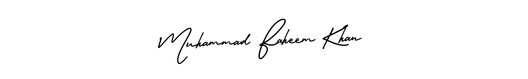 if you are searching for the best signature style for your name Muhammad Faheem Khan. so please give up your signature search. here we have designed multiple signature styles  using AmerikaSignatureDemo-Regular. Muhammad Faheem Khan signature style 3 images and pictures png