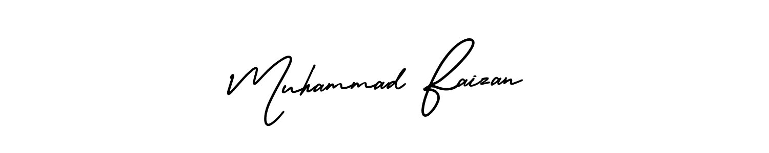 This is the best signature style for the Muhammad Faizan name. Also you like these signature font (AmerikaSignatureDemo-Regular). Mix name signature. Muhammad Faizan signature style 3 images and pictures png