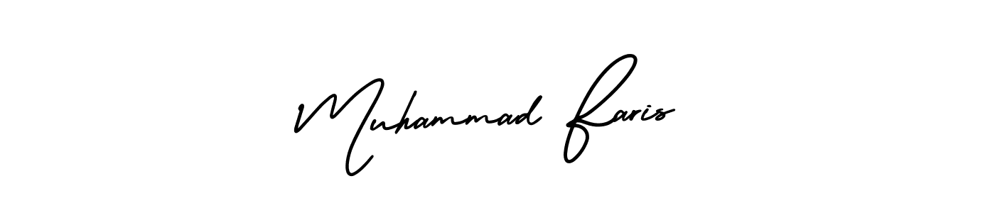 Create a beautiful signature design for name Muhammad Faris. With this signature (AmerikaSignatureDemo-Regular) fonts, you can make a handwritten signature for free. Muhammad Faris signature style 3 images and pictures png