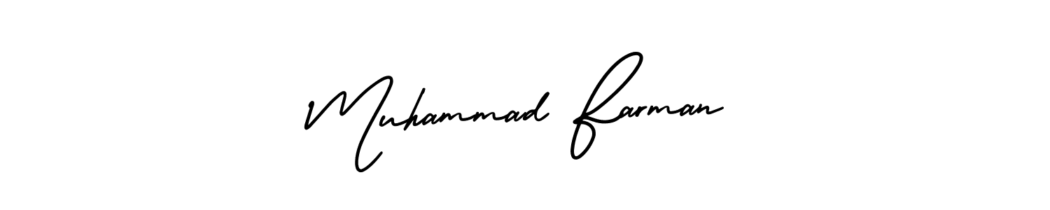 Also You can easily find your signature by using the search form. We will create Muhammad Farman name handwritten signature images for you free of cost using AmerikaSignatureDemo-Regular sign style. Muhammad Farman signature style 3 images and pictures png