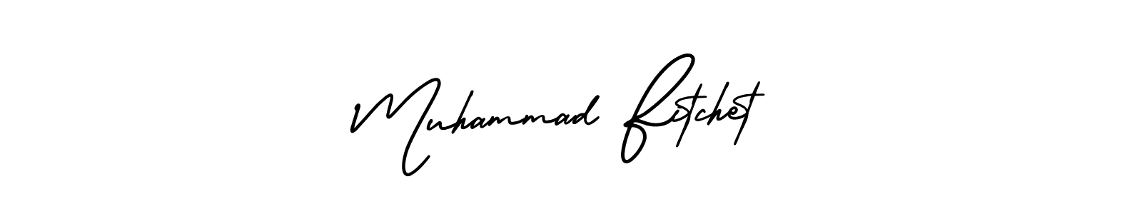 How to make Muhammad Fitchet name signature. Use AmerikaSignatureDemo-Regular style for creating short signs online. This is the latest handwritten sign. Muhammad Fitchet signature style 3 images and pictures png