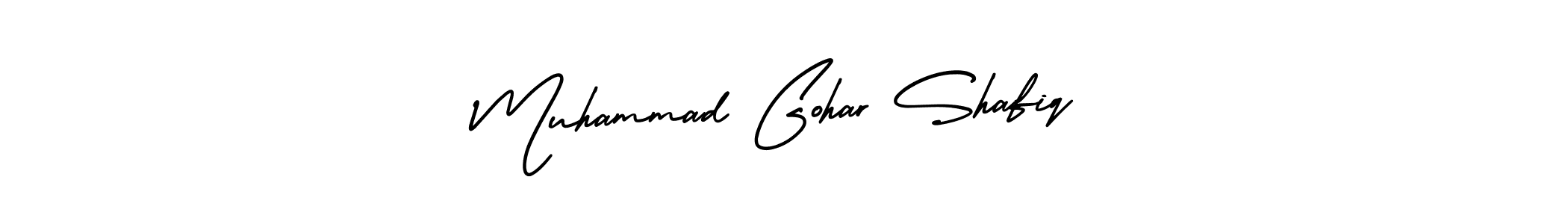 Use a signature maker to create a handwritten signature online. With this signature software, you can design (AmerikaSignatureDemo-Regular) your own signature for name Muhammad Gohar Shafiq. Muhammad Gohar Shafiq signature style 3 images and pictures png