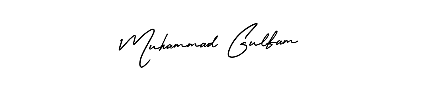 Also You can easily find your signature by using the search form. We will create Muhammad Gulfam name handwritten signature images for you free of cost using AmerikaSignatureDemo-Regular sign style. Muhammad Gulfam signature style 3 images and pictures png