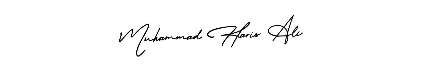 Make a beautiful signature design for name Muhammad Haris Ali. With this signature (AmerikaSignatureDemo-Regular) style, you can create a handwritten signature for free. Muhammad Haris Ali signature style 3 images and pictures png