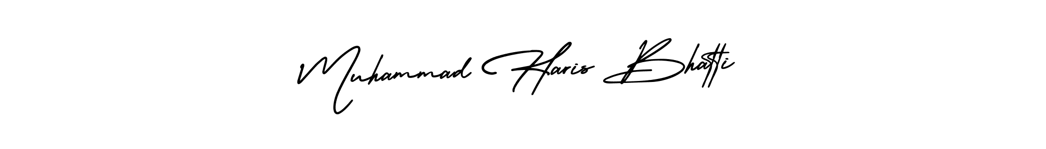 Use a signature maker to create a handwritten signature online. With this signature software, you can design (AmerikaSignatureDemo-Regular) your own signature for name Muhammad Haris Bhatti. Muhammad Haris Bhatti signature style 3 images and pictures png