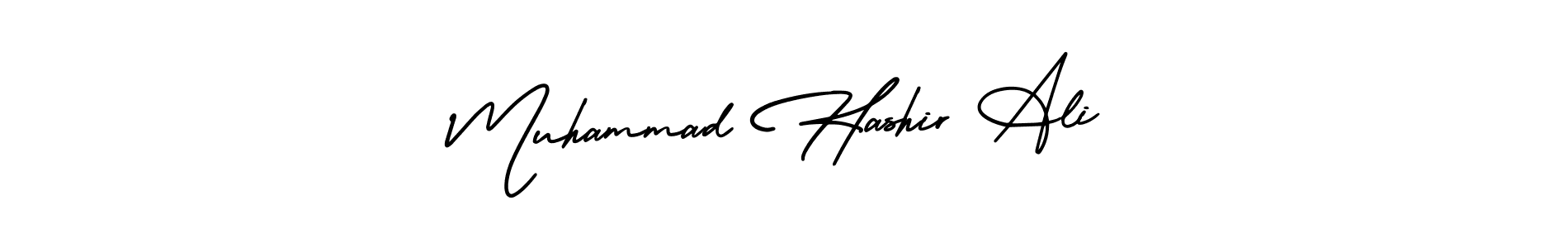 How to make Muhammad Hashir Ali name signature. Use AmerikaSignatureDemo-Regular style for creating short signs online. This is the latest handwritten sign. Muhammad Hashir Ali signature style 3 images and pictures png
