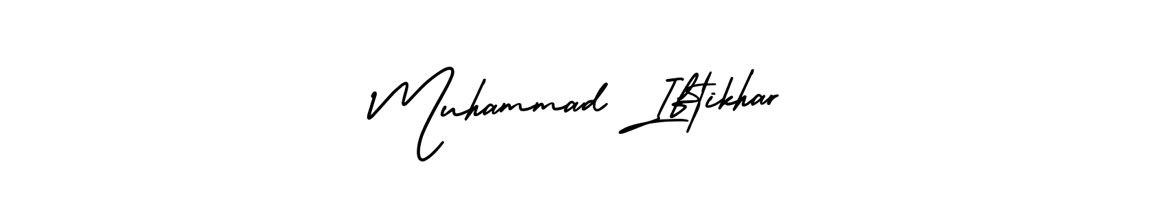 if you are searching for the best signature style for your name Muhammad Iftikhar. so please give up your signature search. here we have designed multiple signature styles  using AmerikaSignatureDemo-Regular. Muhammad Iftikhar signature style 3 images and pictures png