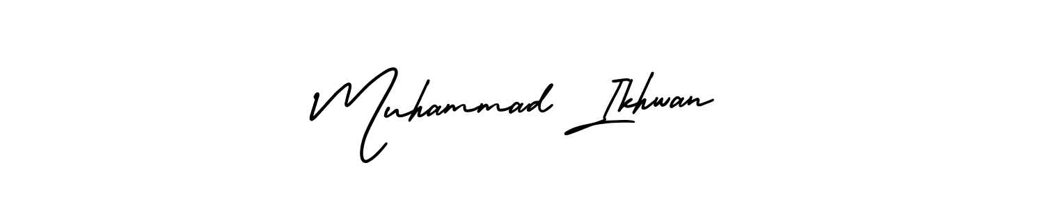 Make a beautiful signature design for name Muhammad Ikhwan. With this signature (AmerikaSignatureDemo-Regular) style, you can create a handwritten signature for free. Muhammad Ikhwan signature style 3 images and pictures png