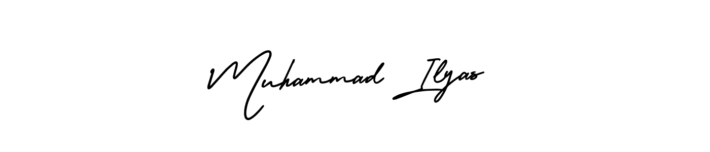 How to make Muhammad Ilyas name signature. Use AmerikaSignatureDemo-Regular style for creating short signs online. This is the latest handwritten sign. Muhammad Ilyas signature style 3 images and pictures png