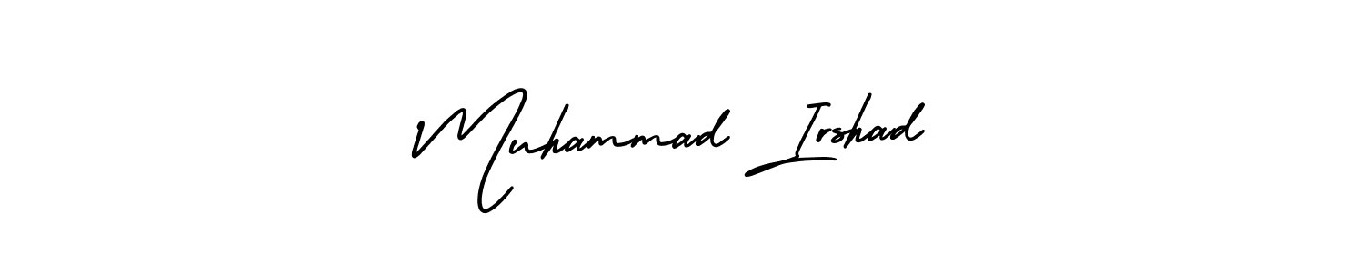 How to make Muhammad Irshad name signature. Use AmerikaSignatureDemo-Regular style for creating short signs online. This is the latest handwritten sign. Muhammad Irshad signature style 3 images and pictures png