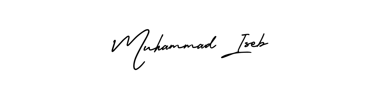 The best way (AmerikaSignatureDemo-Regular) to make a short signature is to pick only two or three words in your name. The name Muhammad Iseb include a total of six letters. For converting this name. Muhammad Iseb signature style 3 images and pictures png