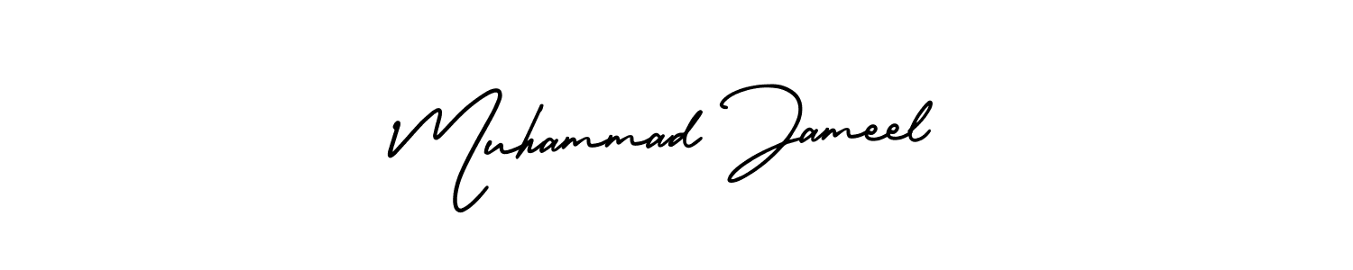 How to make Muhammad Jameel name signature. Use AmerikaSignatureDemo-Regular style for creating short signs online. This is the latest handwritten sign. Muhammad Jameel signature style 3 images and pictures png