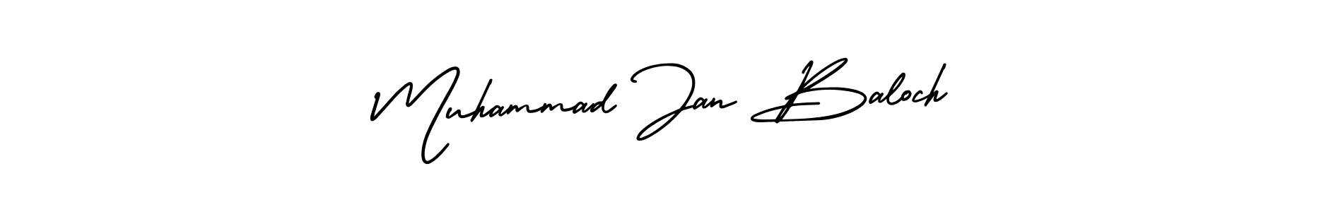 How to make Muhammad Jan Baloch name signature. Use AmerikaSignatureDemo-Regular style for creating short signs online. This is the latest handwritten sign. Muhammad Jan Baloch signature style 3 images and pictures png