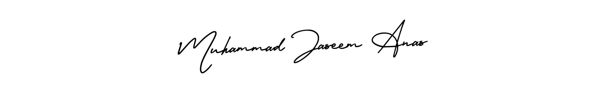 The best way (AmerikaSignatureDemo-Regular) to make a short signature is to pick only two or three words in your name. The name Muhammad Jaseem Anas include a total of six letters. For converting this name. Muhammad Jaseem Anas signature style 3 images and pictures png