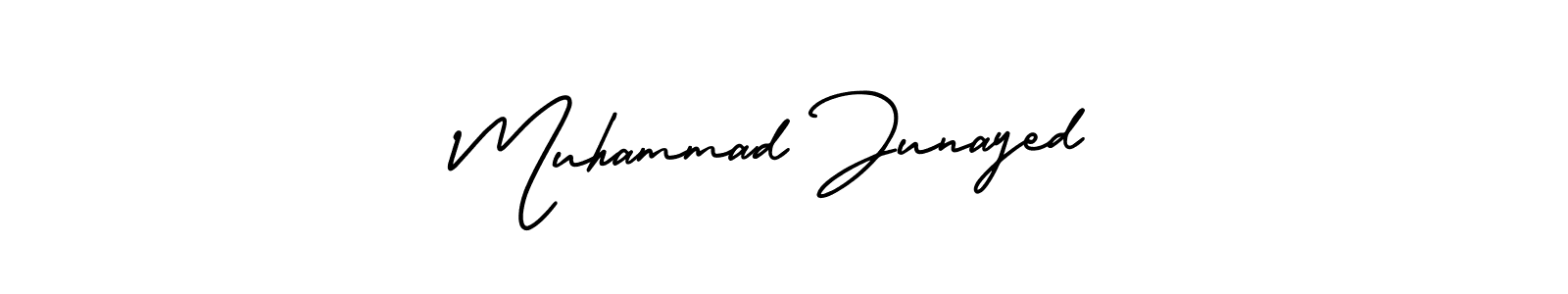 Use a signature maker to create a handwritten signature online. With this signature software, you can design (AmerikaSignatureDemo-Regular) your own signature for name Muhammad Junayed. Muhammad Junayed signature style 3 images and pictures png