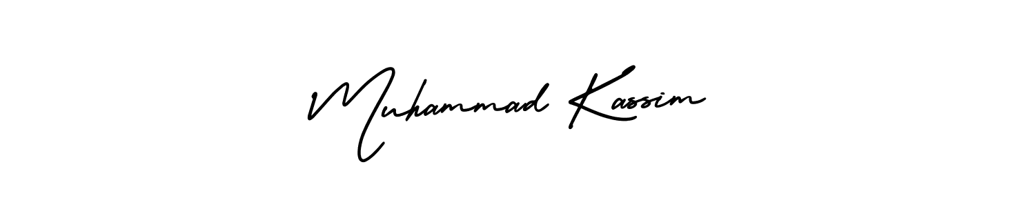 Use a signature maker to create a handwritten signature online. With this signature software, you can design (AmerikaSignatureDemo-Regular) your own signature for name Muhammad Kassim. Muhammad Kassim signature style 3 images and pictures png