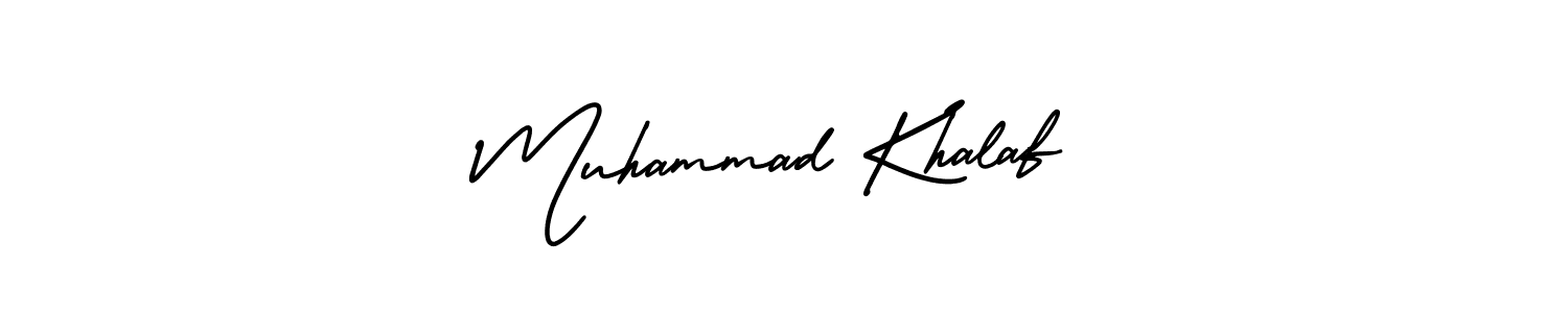 It looks lik you need a new signature style for name Muhammad Khalaf. Design unique handwritten (AmerikaSignatureDemo-Regular) signature with our free signature maker in just a few clicks. Muhammad Khalaf signature style 3 images and pictures png