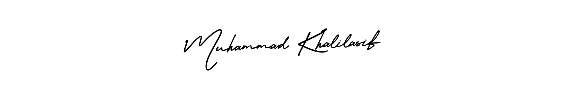 Make a short Muhammad Khalilasif signature style. Manage your documents anywhere anytime using AmerikaSignatureDemo-Regular. Create and add eSignatures, submit forms, share and send files easily. Muhammad Khalilasif signature style 3 images and pictures png