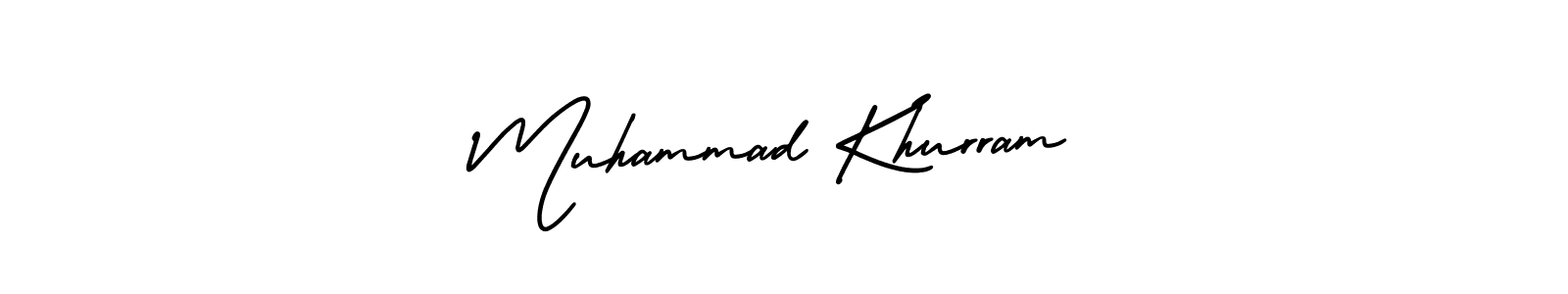 Make a beautiful signature design for name Muhammad Khurram. With this signature (AmerikaSignatureDemo-Regular) style, you can create a handwritten signature for free. Muhammad Khurram signature style 3 images and pictures png