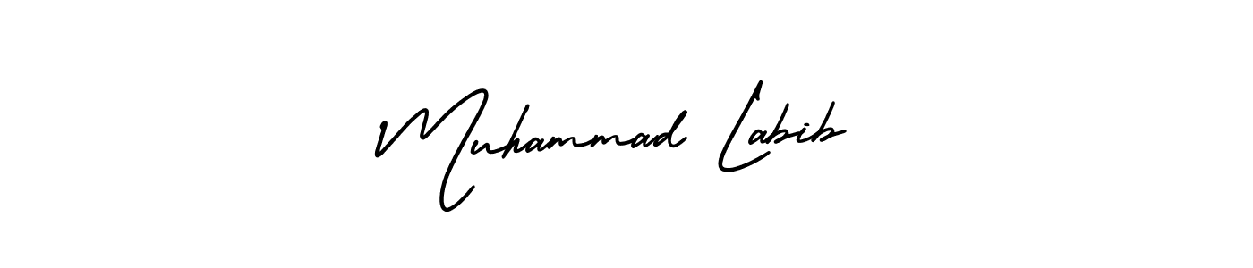 Use a signature maker to create a handwritten signature online. With this signature software, you can design (AmerikaSignatureDemo-Regular) your own signature for name Muhammad Labib. Muhammad Labib signature style 3 images and pictures png