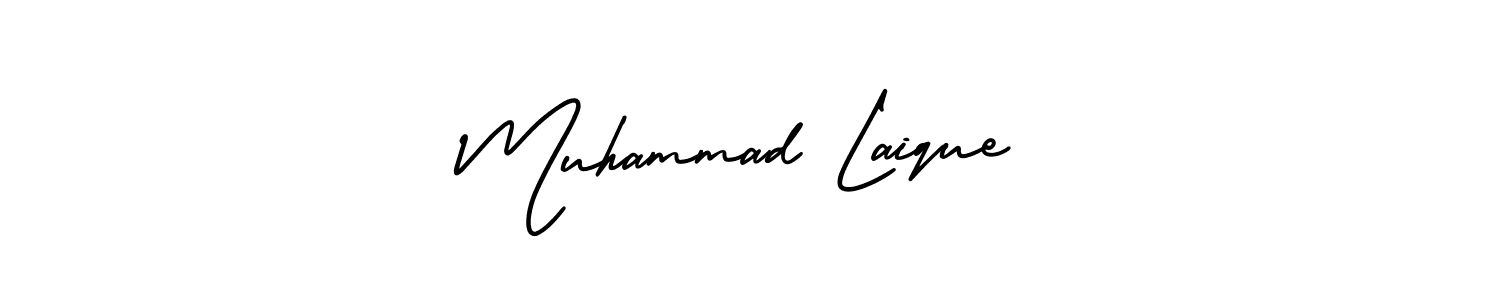 Muhammad Laique stylish signature style. Best Handwritten Sign (AmerikaSignatureDemo-Regular) for my name. Handwritten Signature Collection Ideas for my name Muhammad Laique. Muhammad Laique signature style 3 images and pictures png