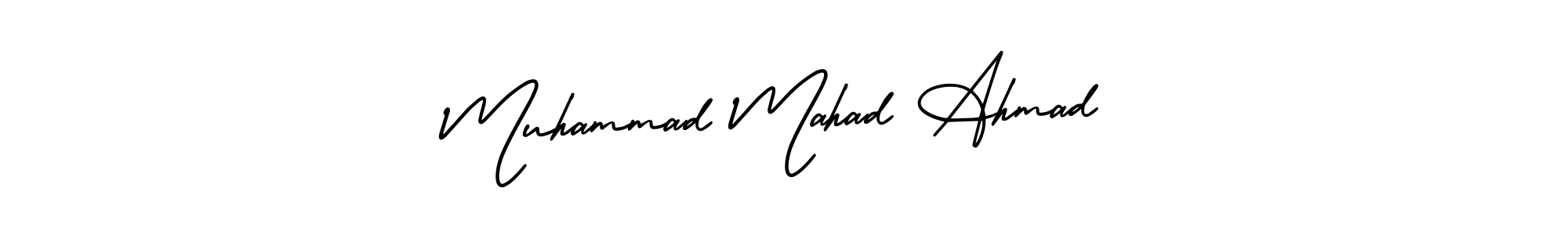 Also we have Muhammad Mahad Ahmad name is the best signature style. Create professional handwritten signature collection using AmerikaSignatureDemo-Regular autograph style. Muhammad Mahad Ahmad signature style 3 images and pictures png