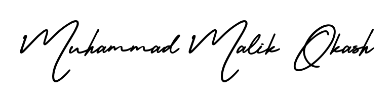 Create your official email sign-off with Muhammad Malik Okash name in AmerikaSignatureDemo-Regular style. Crisp, clean, and perfectly legible across all screens. Muhammad Malik Okash signature style 3 images and pictures png