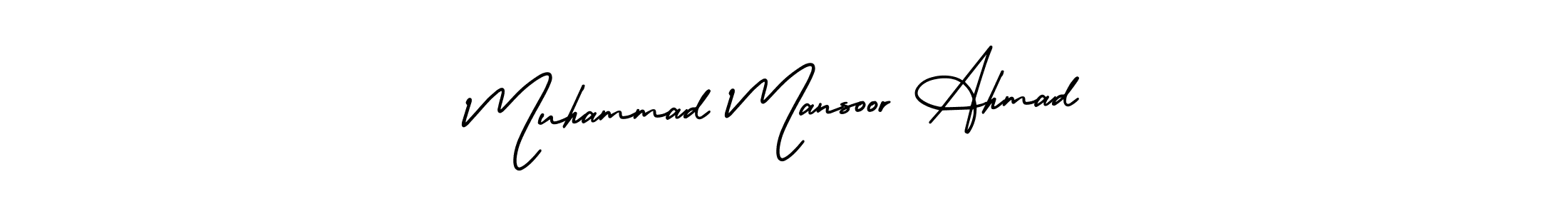 How to make Muhammad Mansoor Ahmad name signature. Use AmerikaSignatureDemo-Regular style for creating short signs online. This is the latest handwritten sign. Muhammad Mansoor Ahmad signature style 3 images and pictures png