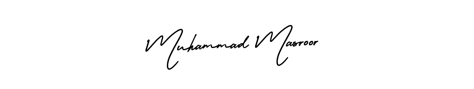 Design your own signature with our free online signature maker. With this signature software, you can create a handwritten (AmerikaSignatureDemo-Regular) signature for name Muhammad Masroor. Muhammad Masroor signature style 3 images and pictures png