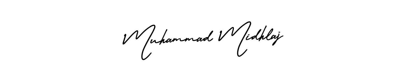 Muhammad Midhlaj stylish signature style. Best Handwritten Sign (AmerikaSignatureDemo-Regular) for my name. Handwritten Signature Collection Ideas for my name Muhammad Midhlaj. Muhammad Midhlaj signature style 3 images and pictures png